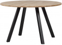 Ruokapöytä \'Tablo\' Pyöreä 120cm - Luonnonvärinen/Musta