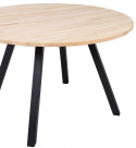 Ruokapöytä \'Tablo\' Pyöreä 120cm - Luonnonvärinen/Musta