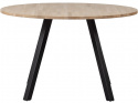 Ruokapöytä \'Tablo\' Pyöreä 120cm - Luonnonvärinen/Musta