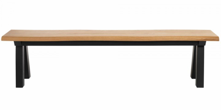 Penkkki \'Kalsvik\' 180cm - Musta/Öljytty Tammi ryhmässä Huonekalut / Istumakalusteet / Penkit @ Reforma (37672650)