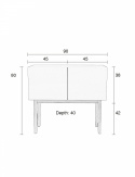 Kaappi \'High on Wood\' - Valkoinen/Puu