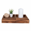 3-pack Bricka \'Faro\' - Teak/Luonnollinen