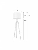 Lattiavalaisin \'Tripod\' - Musta