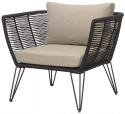 Lounge-tuoli \'Mundo\' - Musta/Vaaleanbeige