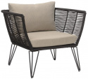 Lounge-tuoli \'Mundo\' - Musta/Vaaleanbeige