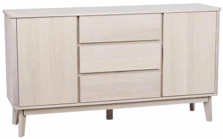 Sivupöytä \'Yumi\' 152x84cm - Valkopigmentoitu Tammi ryhmässä Huonekalut / Pöydät / Sivupöydät @ Reforma (52497)