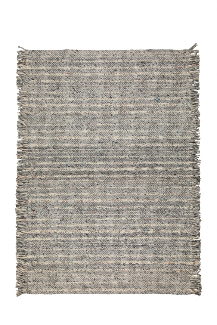 Villamatto \'Frills\' 170x240cm - Harmaa/Sininen ryhmässä Sisustus / Matot / Villamatot @ Reforma (6000237)