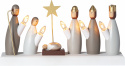 Adventtikynttelikkö \'Krubba\' - Valkoinen