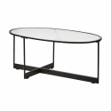 Soittopöytä \'Milan\' 90x50cm - Musta/lasia