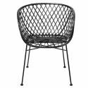 Lounge-tuoli \'Kama\' - Musta/Rottinki