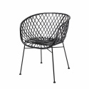 Lounge-tuoli \'Kama\' - Musta/Rottinki