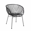 Lounge-tuoli \'Kama\' - Musta/Rottinki