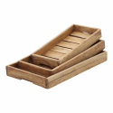 3-pakkaus Puulautasta \'Recycled\' - Puu