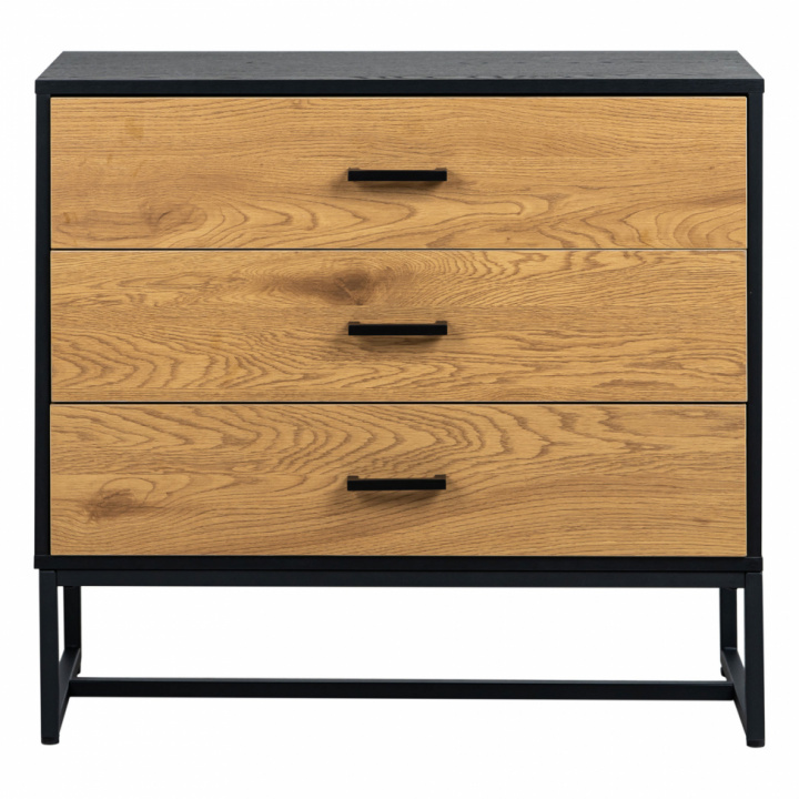 Lipasto \'Amster\' - Tammi/Musta ryhmässä Huonekalut / Hyllyt & säilytys / Lipastot @ Reforma (AMSTERCD01)