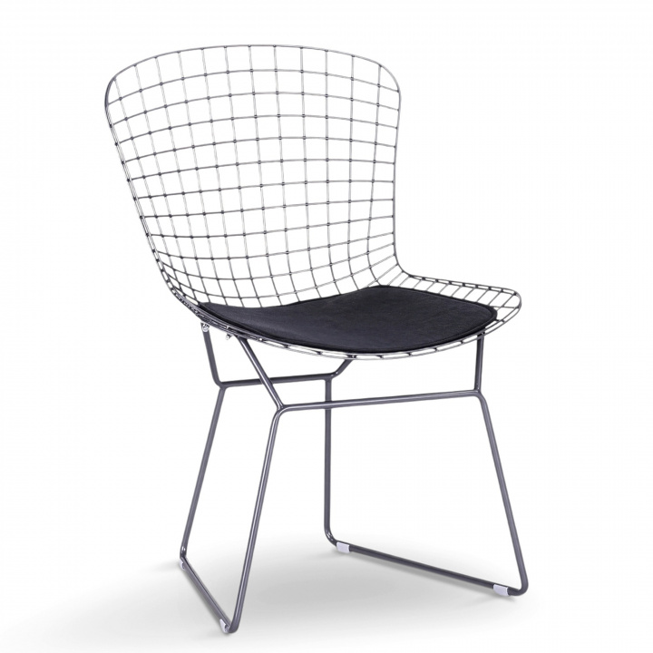Tuoli \'Bertoia\' - Hopea/Harmaa ryhmässä Huonekalut / Istumakalusteet / Tuolit @ Reforma (BTY-18-P6-silver)