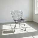 Tuoli \'Bertoia\' - Hopea/Harmaa