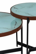 Soittopöytä \'Marble\' 2 osaa - Musta/Valkoinen