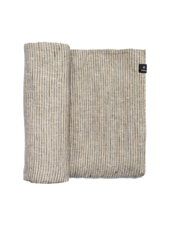 Pöytäliina \'Linus\' 145x250- Luonnonväri/Musta ryhmässä Sisustus / Kankaat / Pöytäliinat @ Reforma (D11233-00409-1102)
