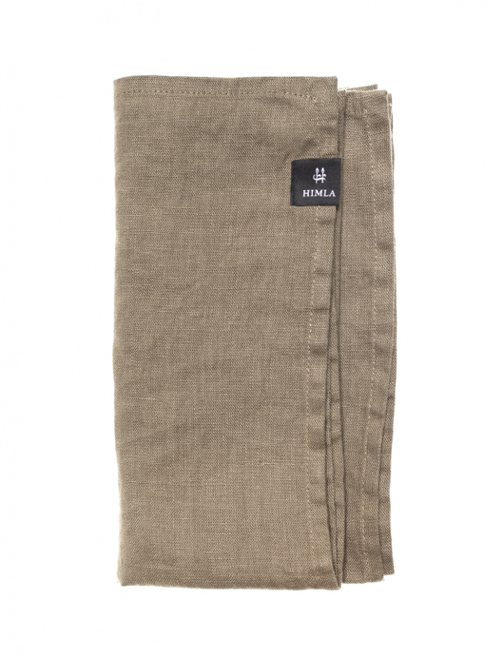 4-pack Servetti \'Sunshine\' 45x45 - Tummanbeige ryhmässä Sisustus / Kankaat @ Reforma (D14076-00048-1330)