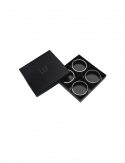 Servettirenkaat \'Monaco\' Pyöreä 4cm 4-pack - Hopea