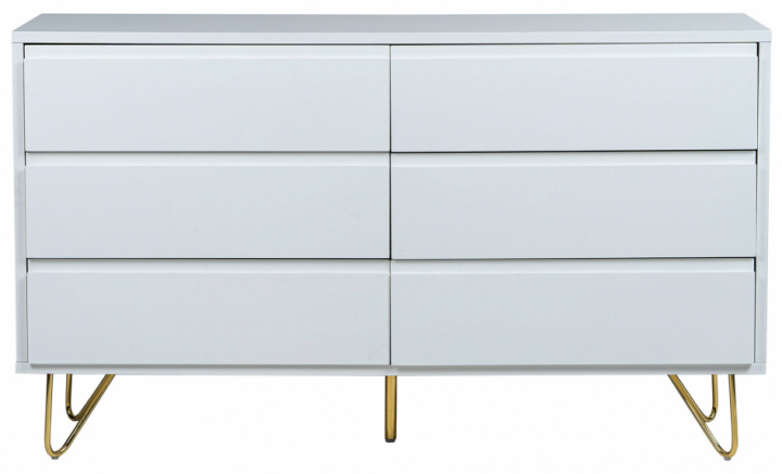 Lipasto \'Elle\' 120x70 - Valkoinen/Kulta ryhmässä Huone / Eteinen @ Reforma (ELLECD03-white)