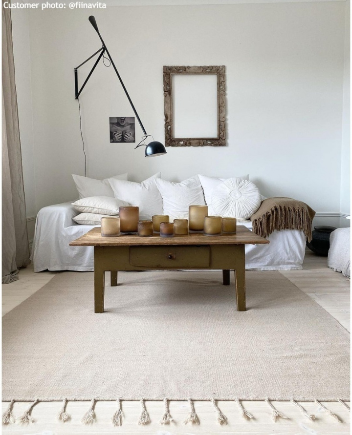 Villamatto \'Malana\' - Beige ryhmässä Matot / Kudotut matot @ Reforma (H100101)