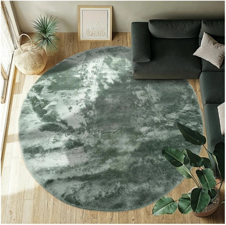 Pyöreä matto \'Aranga Super Soft Fur\' - Vihreä ryhmässä Matot / Matot @ Reforma (H100153)