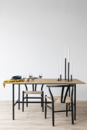 Ruokapöytä \'Line\' - Tammi/Musta 160x90cm