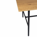 Ruokapöytä \'Line\' - Tammi/Musta 160x90cm