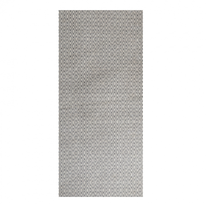 Matto \'Cozy Luxury\' 90x200cm - Harmaa/Valkoinen ryhmässä Sisustus / Matot / Kierrätetyt matot @ Reforma (Pet-Pattern-90x200)