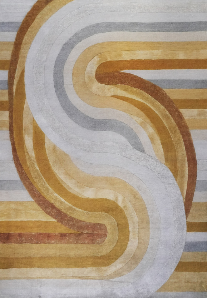 Matto \'Savena\' - Keltainen/Harmaa ryhmässä Sisustus / Matot @ Reforma (RG01-22)