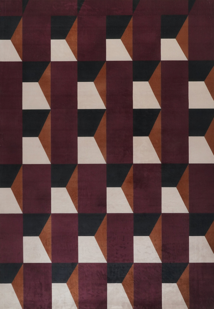 Matto \'Valora\' - Punainen/Violetti ryhmässä Sisustus / Matot @ Reforma (RG01-266)