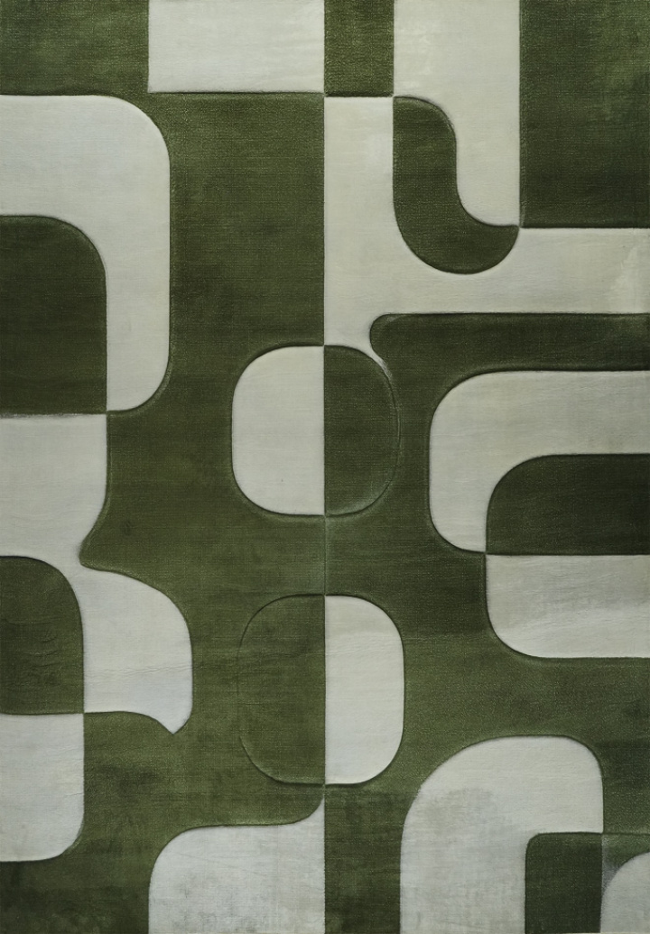 Matto \'Merano\' - Vihreä/Beige ryhmässä Sisustus / Matot @ Reforma (RG01-63)