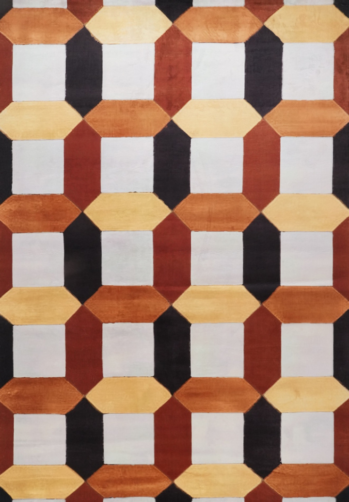 Matto \'Oralia\' - Valkoinen/Multi ryhmässä Sisustus / Matot @ Reforma (RG01-855)