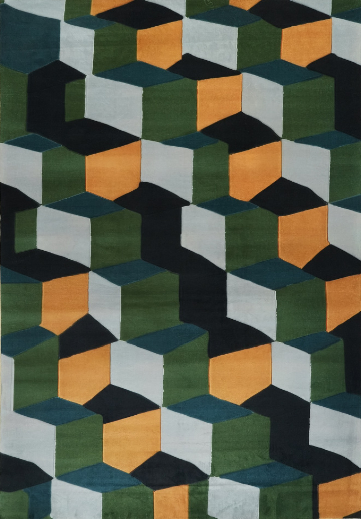 Matto \'Velorin\' 160x230 cm - Vihreä/Monivärinen ryhmässä Sisustus / Matot @ Reforma (RG172)