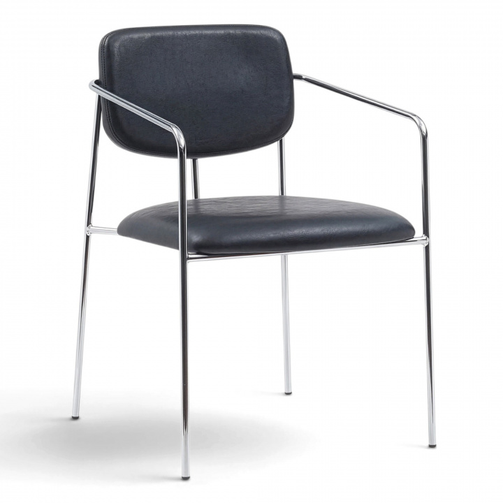 Käsinojatuoli \'Ebba\' - Musta/Hopea ryhmässä Huonekalut / Istumakalusteet / Tuolit @ Reforma (SY-8581A-metallic-black)