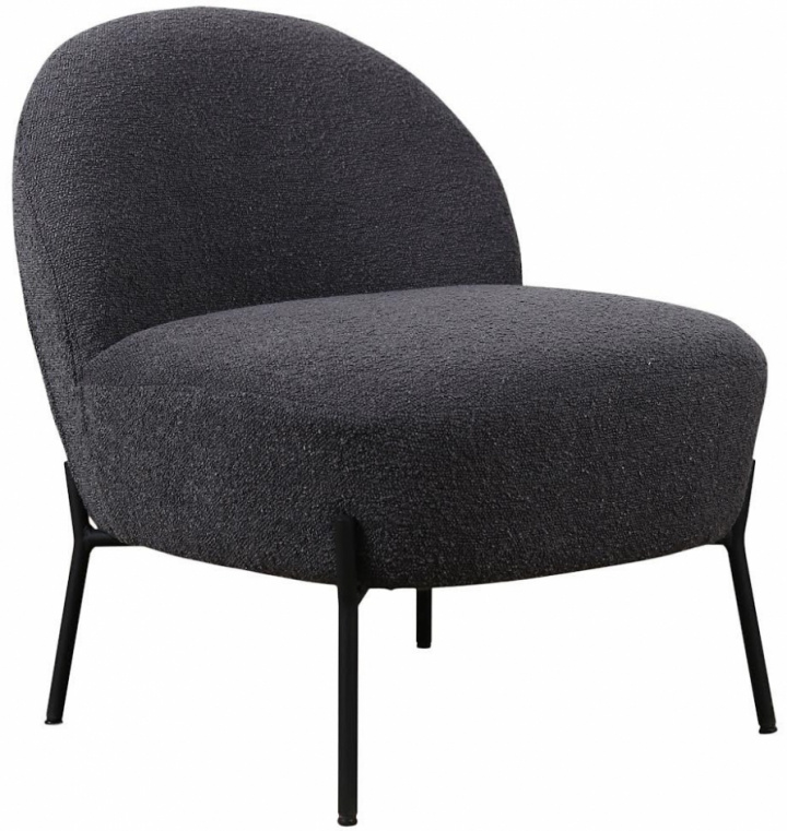 Nojatuoli \'Gori\' - Tummanharmaa/Bouclé ryhmässä Huonekalut / Istumakalusteet / Nojatuolit @ Reforma (T8044-boucle-dark-grey)