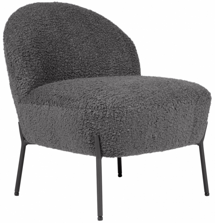 Nojatuoli \'Gori\' - Tummanharmaa/Teddy ryhmässä Huonekalut / Istumakalusteet / Nojatuolit @ Reforma (T8044-darkgrey)