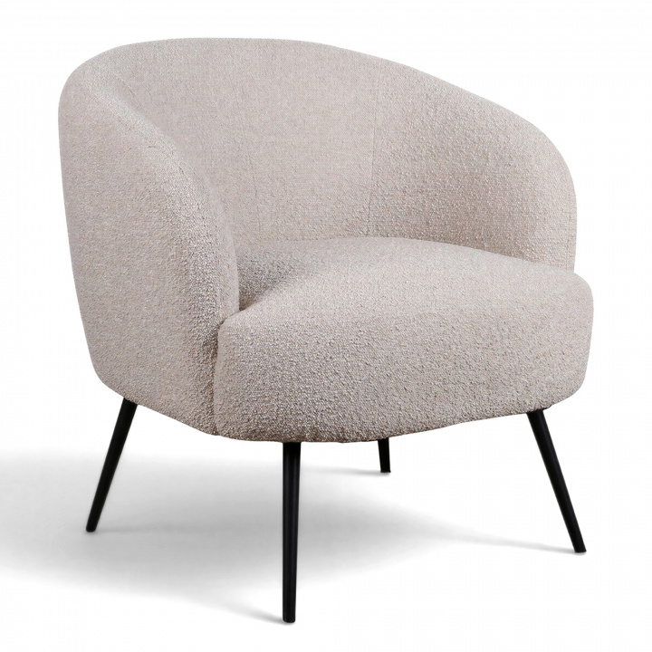 Tuoli \'Capri\' - Beige/Bouclé ryhmässä Huonekalut / Istumakalusteet / Nojatuolit @ Reforma (T8047-boucle-beige)