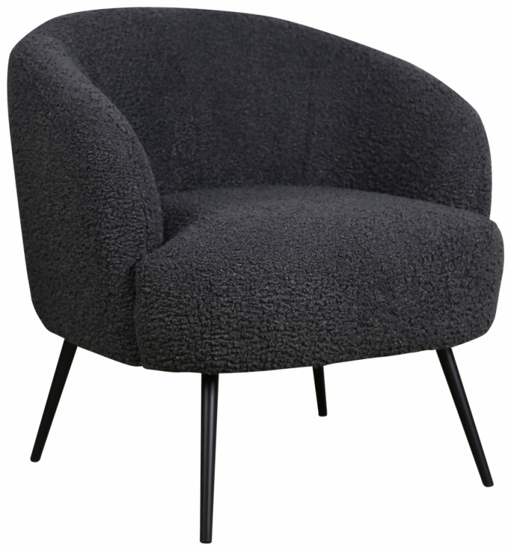 Tuoli \'Capri\' - Harmaa/Bouclé ryhmässä Huonekalut / Istumakalusteet / Nojatuolit @ Reforma (T8047-grey)