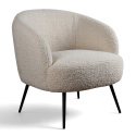 Tuoli \'Capri\' - Valkoinen/Boucl&eacute;