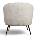 Tuoli \'Capri\' - Valkoinen/Boucl&eacute;