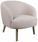 Tuoli \'Capri\' puujalat - Beige/Bouclé