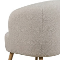 Tuoli \'Capri\' puujalat - Beige/Boucl&eacute;