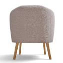 Tuoli \'Capri\' puujalat - Beige/Boucl&eacute;