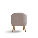 Tuoli \'Capri\' puujalat - Beige/Boucl&eacute;