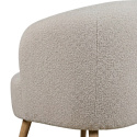 Tuoli \'Capri\' puujalat - Beige/Boucl&eacute;