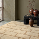 Ryijymatto \'Leknes Handwoven Wool\' - beige