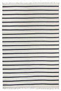 Puuvillamatto \'Helle\' 80x300cm - Valkoinen/Musta