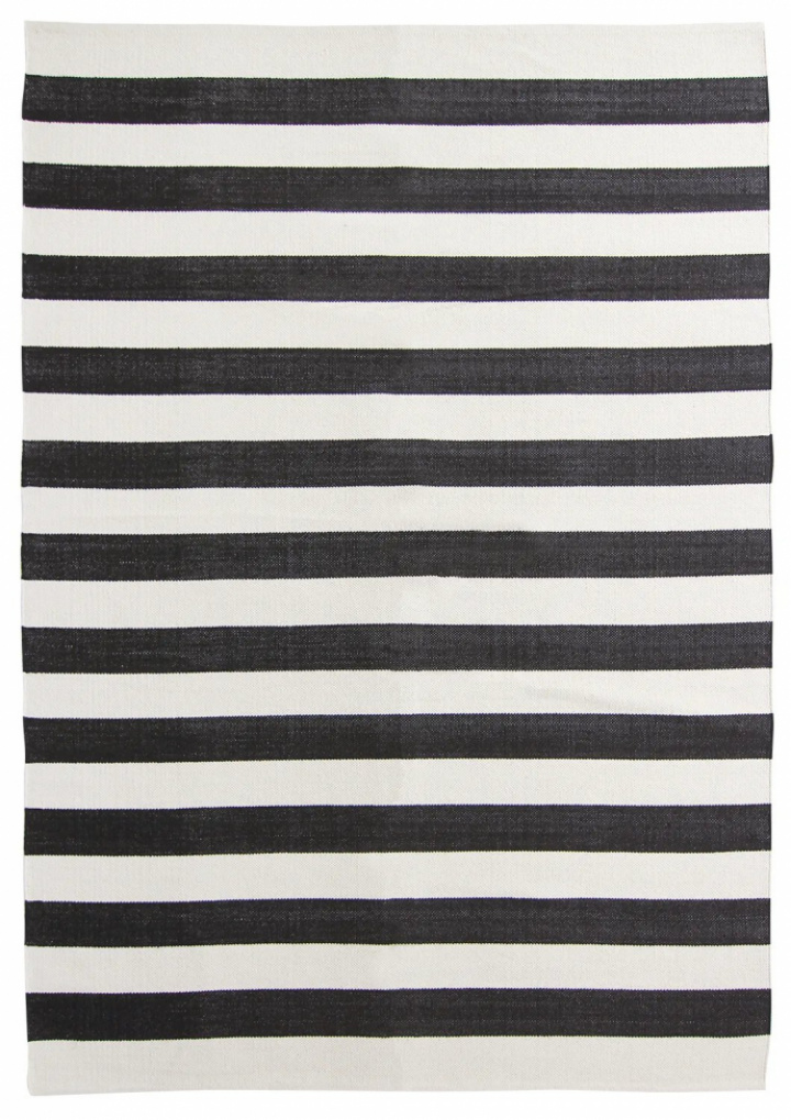 Puuvillamatto \'Nilo\' 140x200cm - Valkoinen/Musta ryhmässä Sisustus / Matot @ Reforma (V10188121)